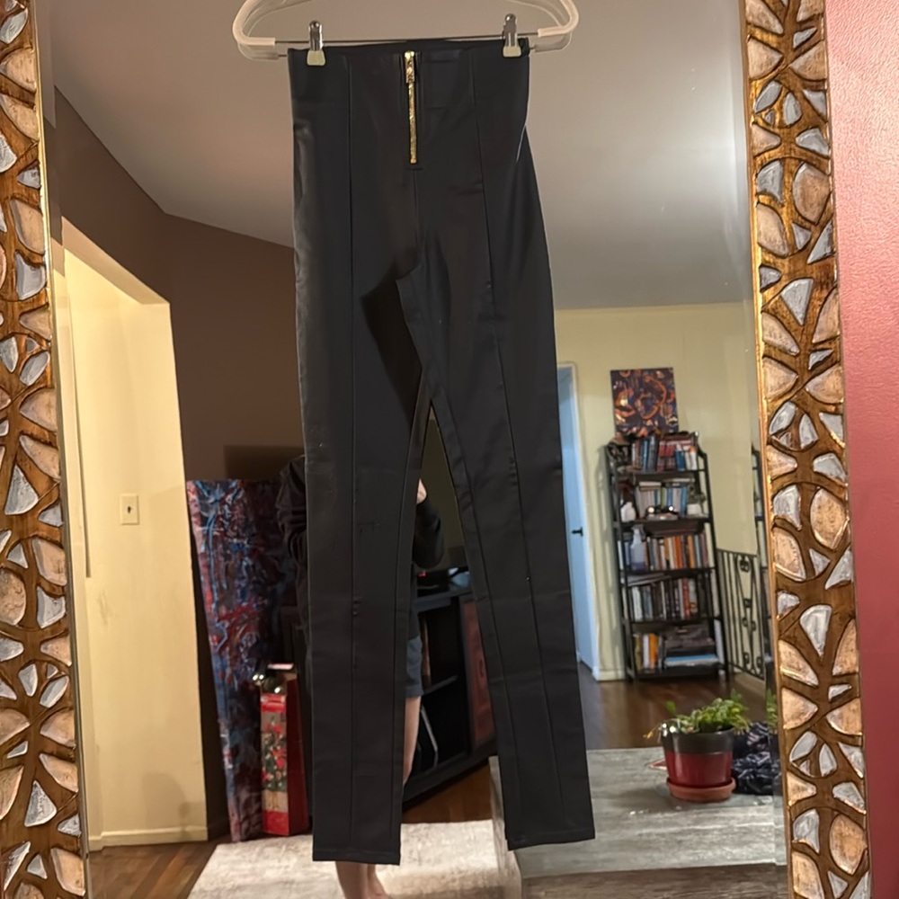 All Things Golden fake leather leggings high waist never been worn